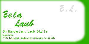bela laub business card